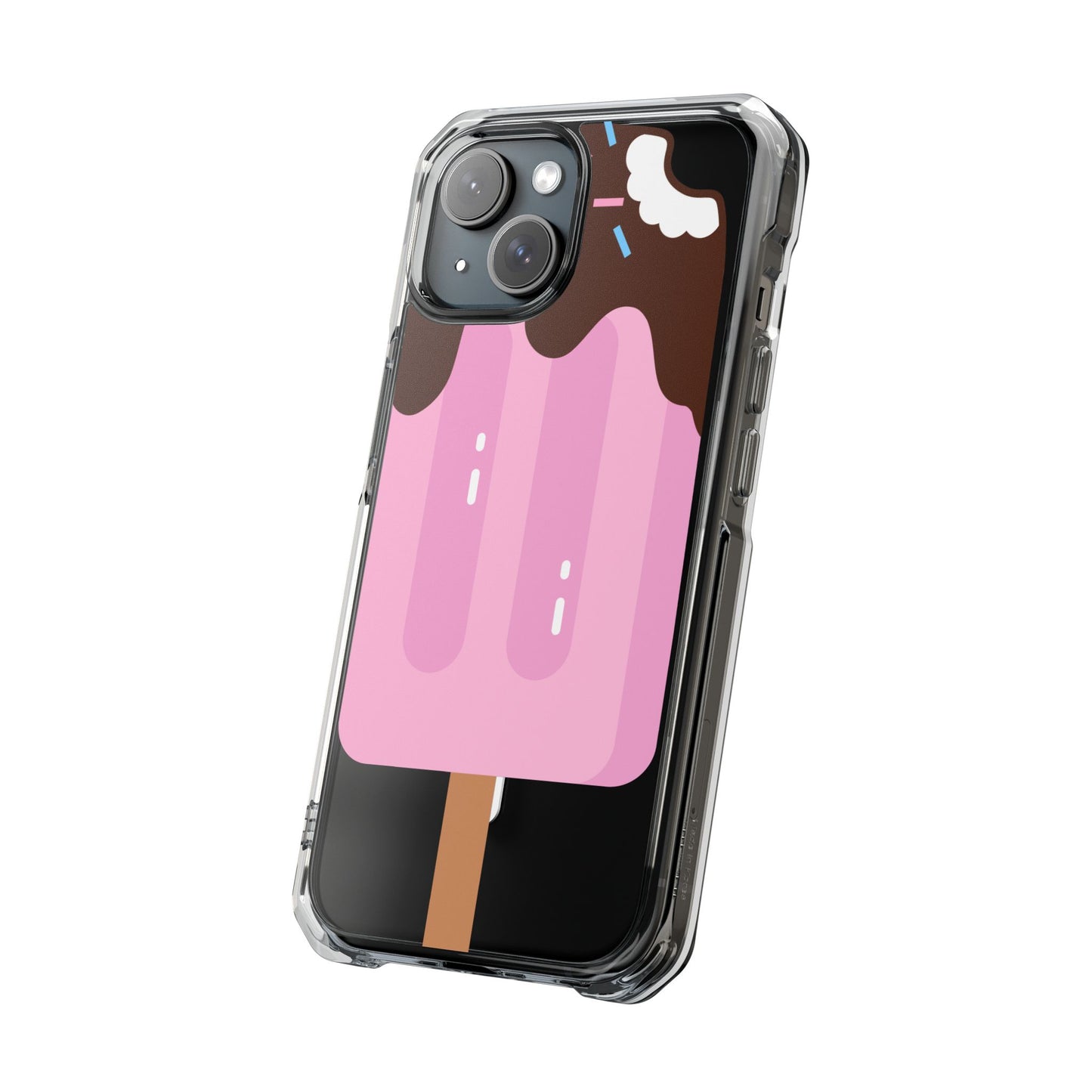 Cute Pop Art Ice Cream Phone Case, Magnetic Clear Impact Case, Fun Summer Accessory, Gift for Teens, Trendy Phone Cover
