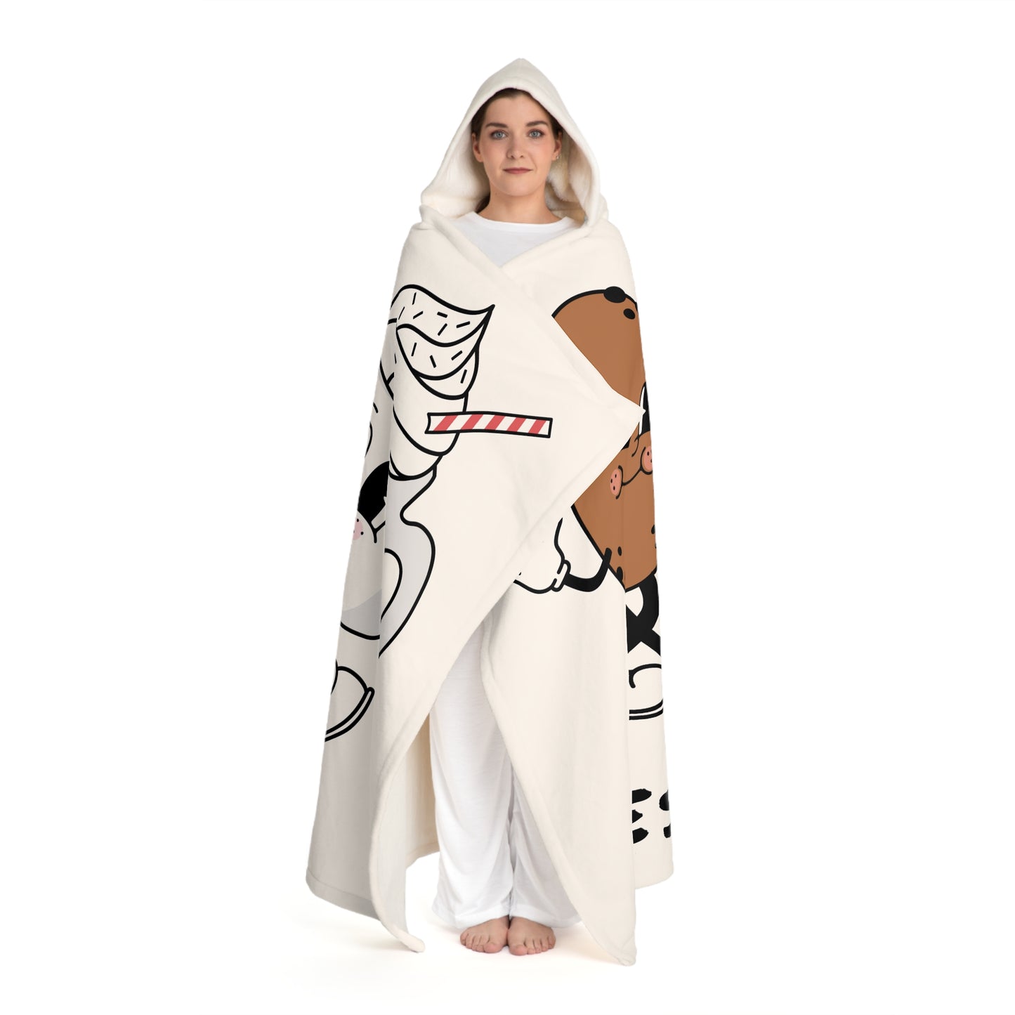 Cozy Animal Print Sherpa Fleece Blanket, Warm Throw for Kids and Adults, Cute Gift for Holidays, Snuggle Blanket