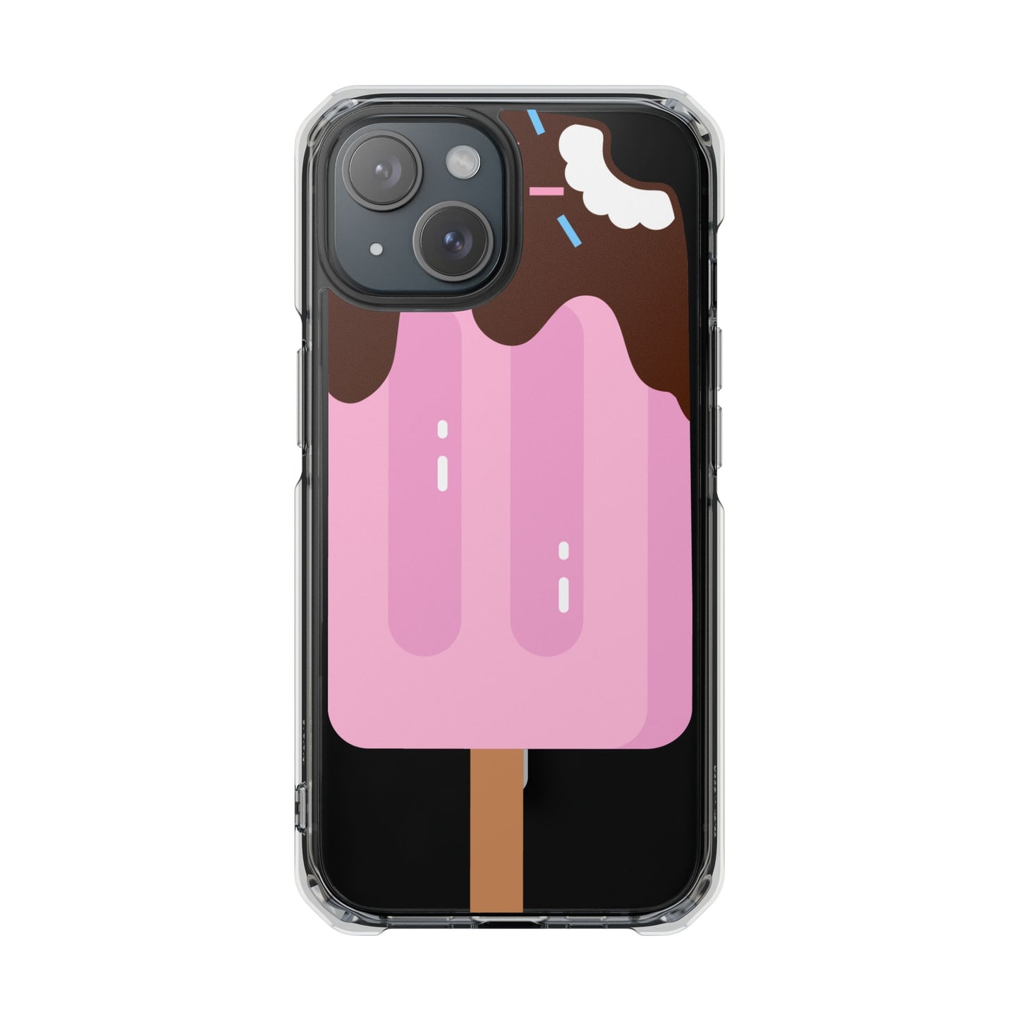 Cute Pop Art Ice Cream Phone Case, Magnetic Clear Impact Case, Fun Summer Accessory, Gift for Teens, Trendy Phone Cover